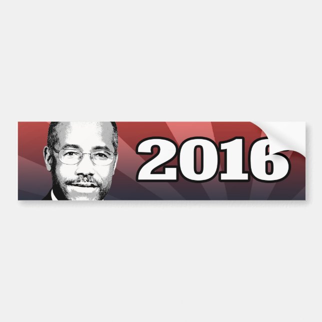 BEN CARSON 2016 CANDIDATE BUMPER STICKER (Front)