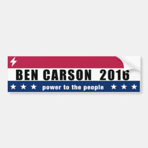 Ben Carson for President 2016 Power to the people Bumper Sticker