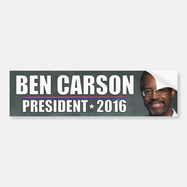 Ben Carson - President 2016 Bumper Sticker (Front)