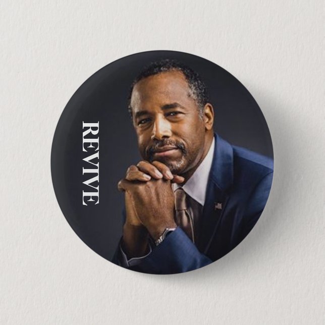 Ben Carson President 2016 REVIVE 6 Cm Round Badge (Front)