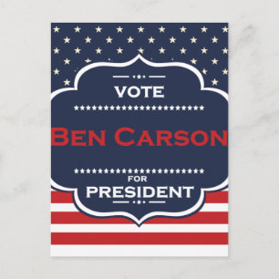 ben carson president postcard