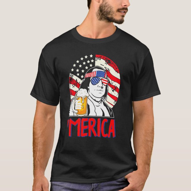 Ben Drankin 4th Of July Benjamin Franklin Men Wome T-Shirt (Front)
