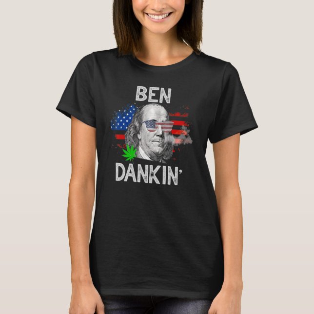 Ben Drankin  4th Of July Benjamin Franklin Usa Fla T-Shirt (Front)