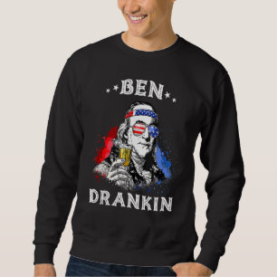 Ben Drankin 4th Of July Usa Flag For Men Women Sweatshirt
