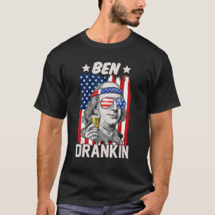 Ben Drankin Beer 4th Of July American Flag Patriot T-Shirt