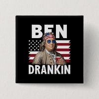 Ben Drankin Beer 4th of July Vintage Flag Funny