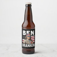 Ben Drankin Beer 4th of July Vintage Flag Funny