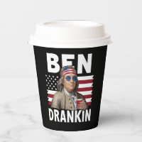 Ben Drankin Beer 4th of July Vintage Flag Funny