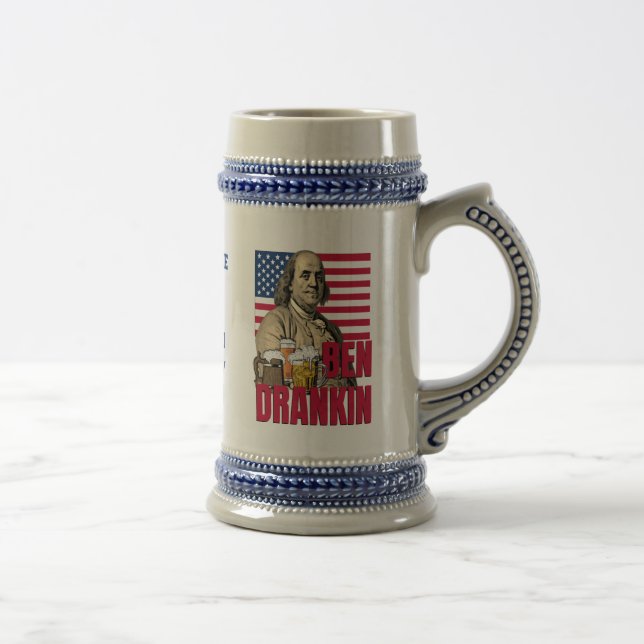 BEN DRANKIN July 4th Custom Name Beer Stein (Right)