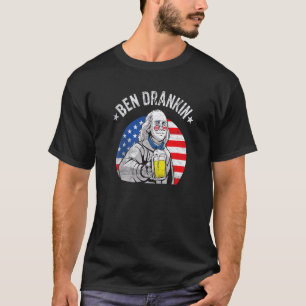 Ben Drankin Usa American Flag Patriotic 4th Of Jul T-Shirt