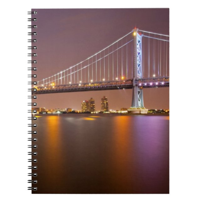 Ben Franklin Bridge Spiral Notebook (Front)