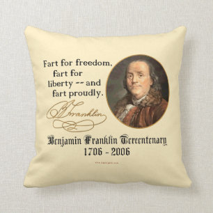 Ben Franklin - Fart Proudly Cushion