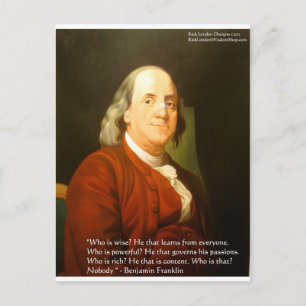 Ben Franklin (What Is Wise) Quote Gifts & Cards