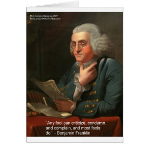 Ben Frankling Wisdom Quote "Any Fool" Gifts & Card