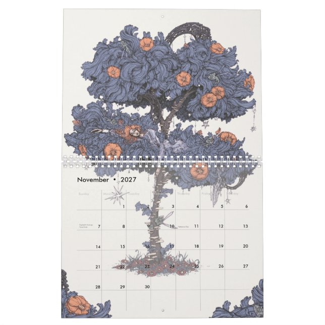 Ben Geiger's art of 2021 Calendar (Nov 2027)