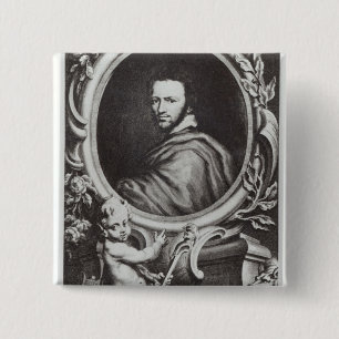 Ben Jonson  English playwright 15 Cm Square Badge