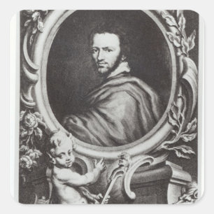 Ben Jonson  English playwright Square Sticker
