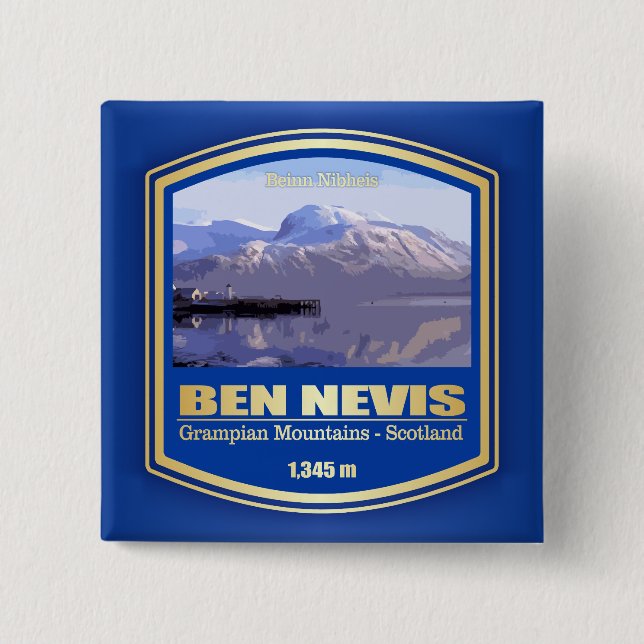 Ben Nevis (PF) 15 Cm Square Badge (Front)