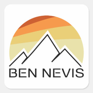 Ben Nevis Retro Square Sticker