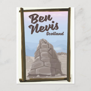 Ben Nevis Scotland travel poster Postcard