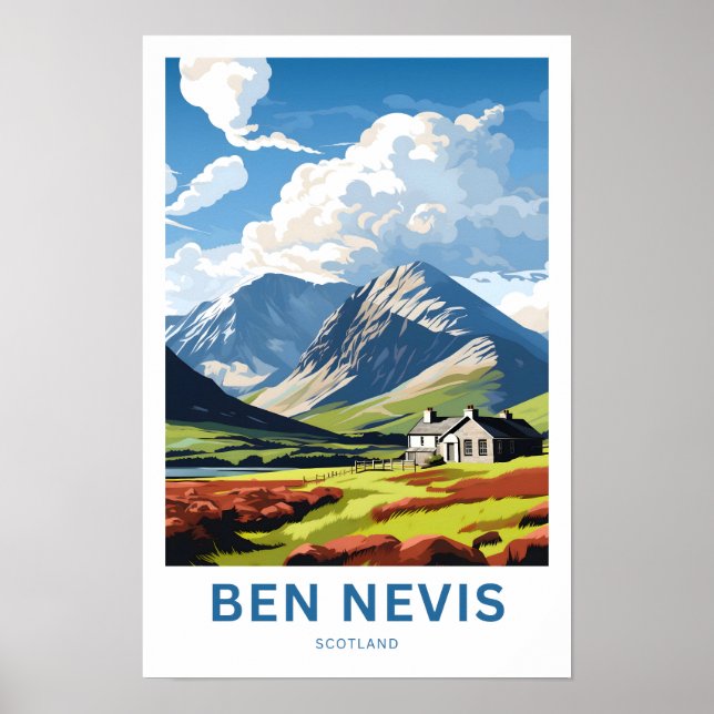 Ben Nevis Scotland Travel Print (Front)