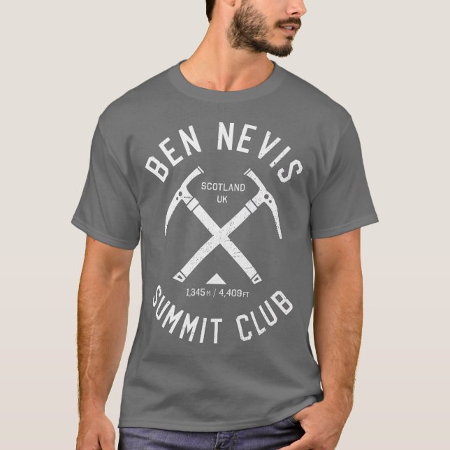 Ben Nevis Summit Club  I climbed Ben Nevis T-Shirt (Front)