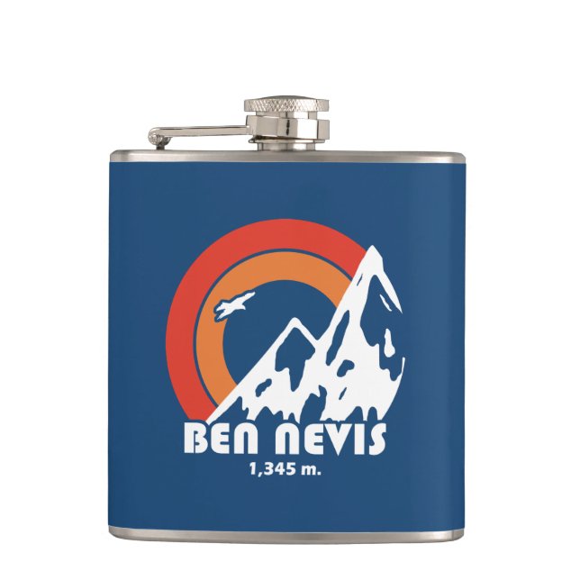 Ben Nevis Sun Eagle Hip Flask (Front)
