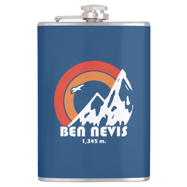 Ben Nevis Sun Eagle Hip Flask (Front)