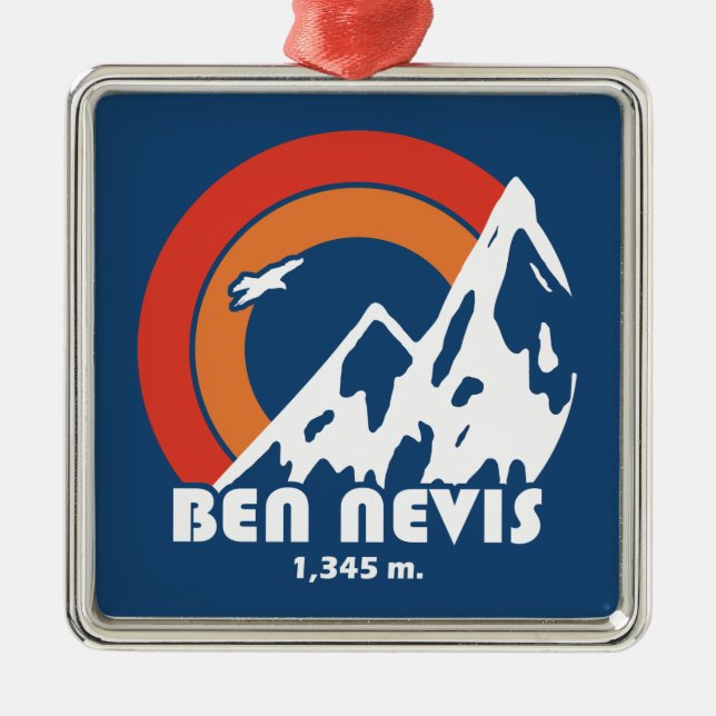 Ben Nevis Sun Eagle Metal Tree Decoration (Front)