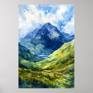 Ben Nevis Watercolor 2 Poster