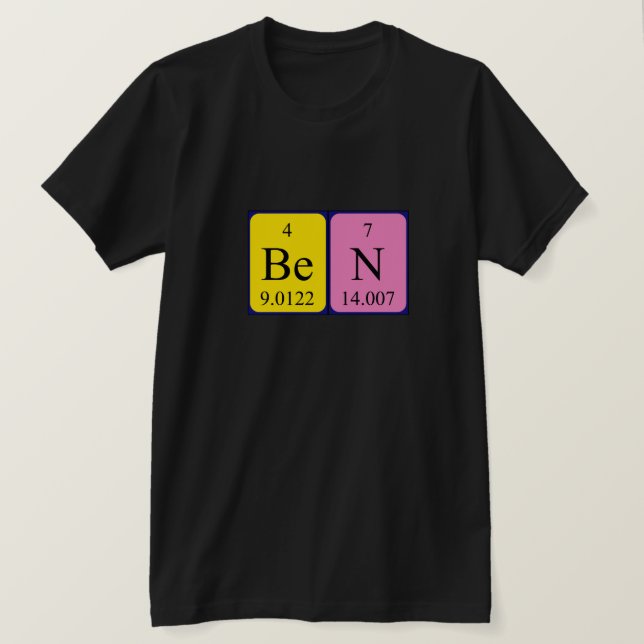 Ben periodic table name shirt (Design Front)