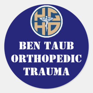 ben taub ortho classic round sticker