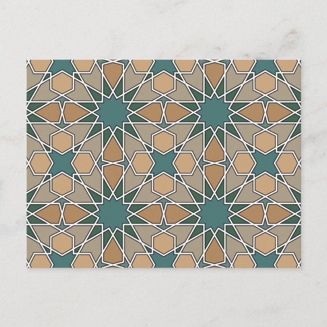 Ben Yusuf Madrasa Geometric Pattern 006 Postcard (Front)