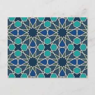 Ben Yusuf Madrasa Geometric Pattern 0-0-7 Postcard