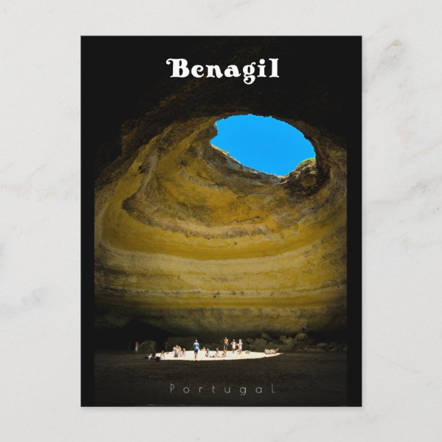 Benagil Cave - Travel Art Algarve Postcard (Front)