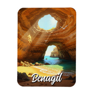 Benagil Caves Algarve Portugal Postcard Magnet