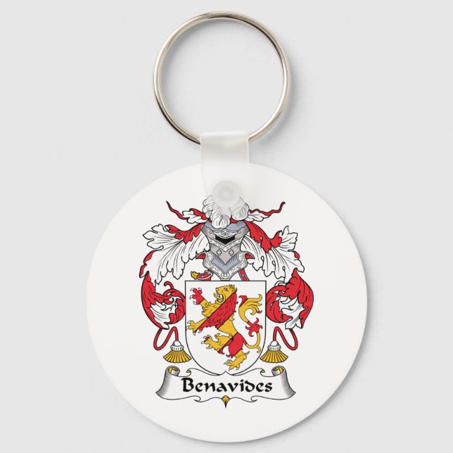 Benavides Family Crest Key Ring (Front)