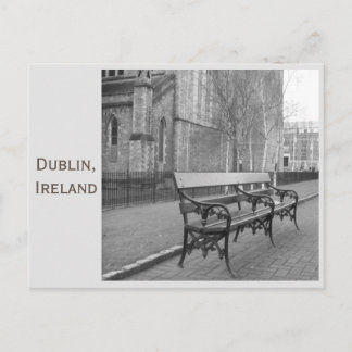 Bench at St Patrick's Cathedral, Dublin, Ireland Postcard