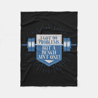 Bench Bodybuilding For Men Powerlifting Motivation Fleece Blanket
