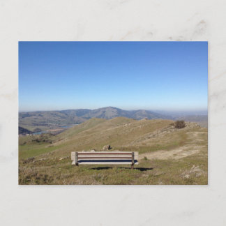 Bench in the Sky Mountain View Postcard