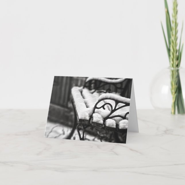 Bench in the Snow Card (Front)