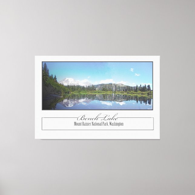 Bench Lake Canvas Print (Front)