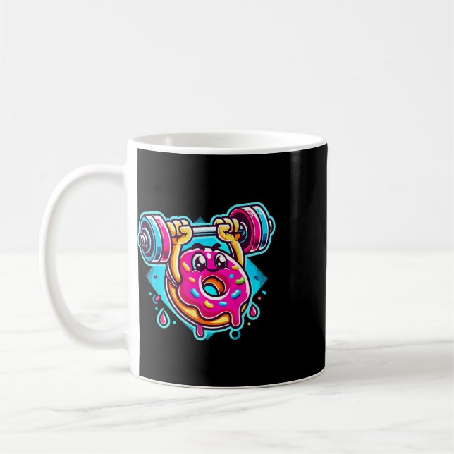 Bench Press Doughnut Weightlifting Bodybuilding Fi Coffee Mug (Left)