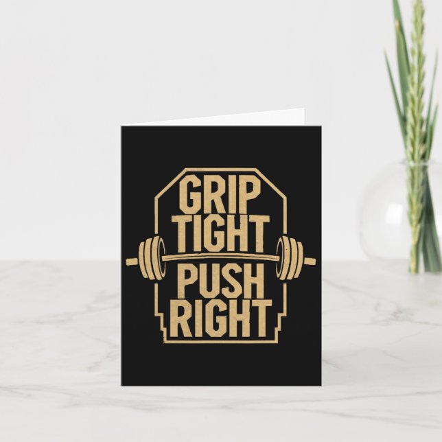 Bench Press Exercise Bodybuilding Fitness Workout  Card (Front)