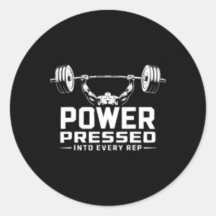 Bench Press Exercise Bodybuilding Fitness Workout  Classic Round Sticker