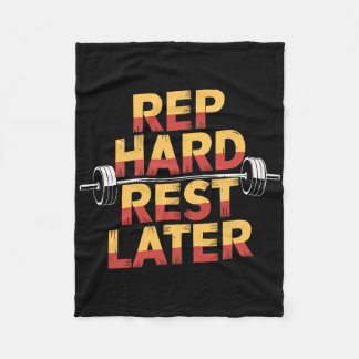 Bench Press Exercise Bodybuilding Fitness Workout  Fleece Blanket