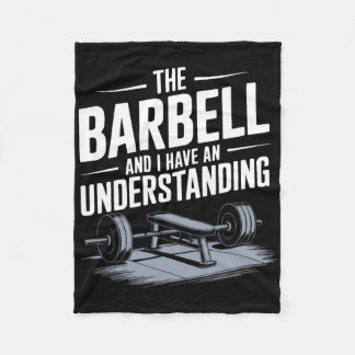 Bench Press Exercise Bodybuilding Fitness Workout  Fleece Blanket