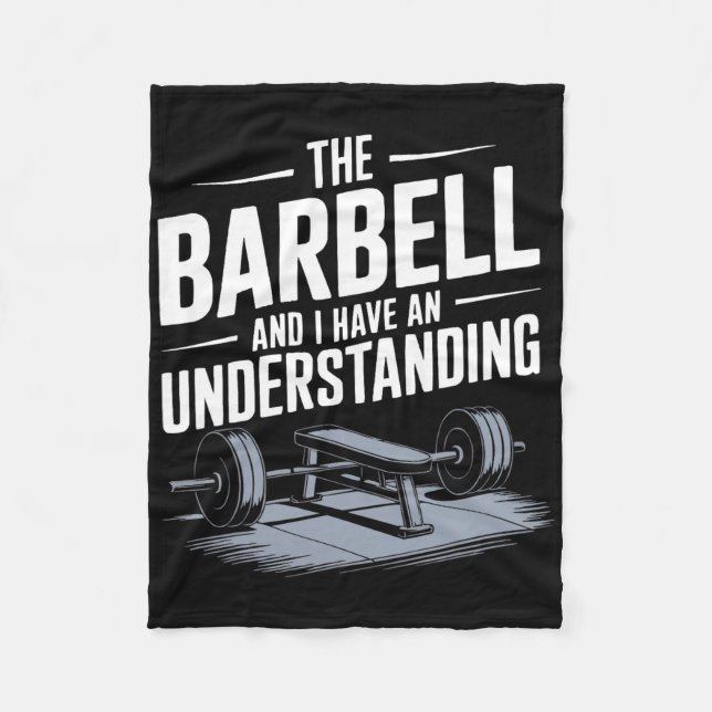 Bench Press Exercise Bodybuilding Fitness Workout  Fleece Blanket (Front)