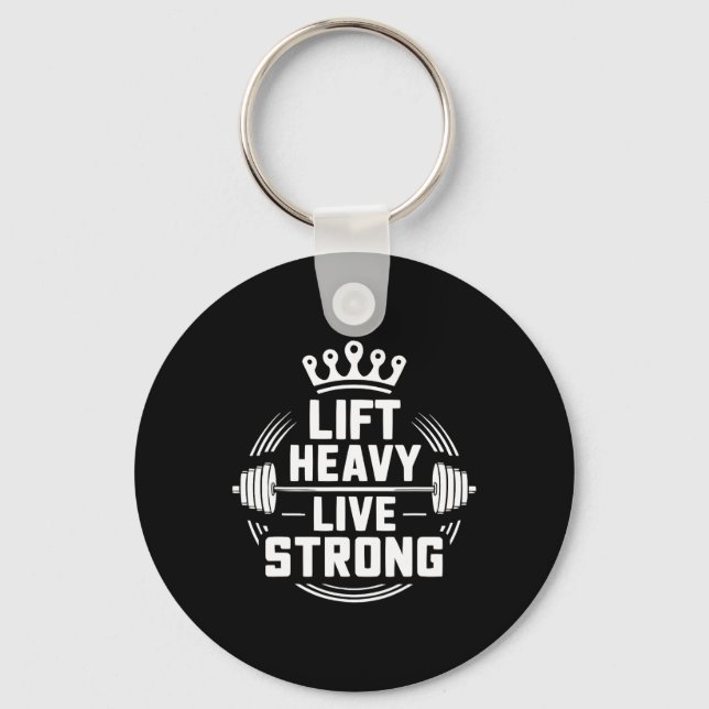 Bench Press Exercise Bodybuilding Fitness Workout  Key Ring (Front)