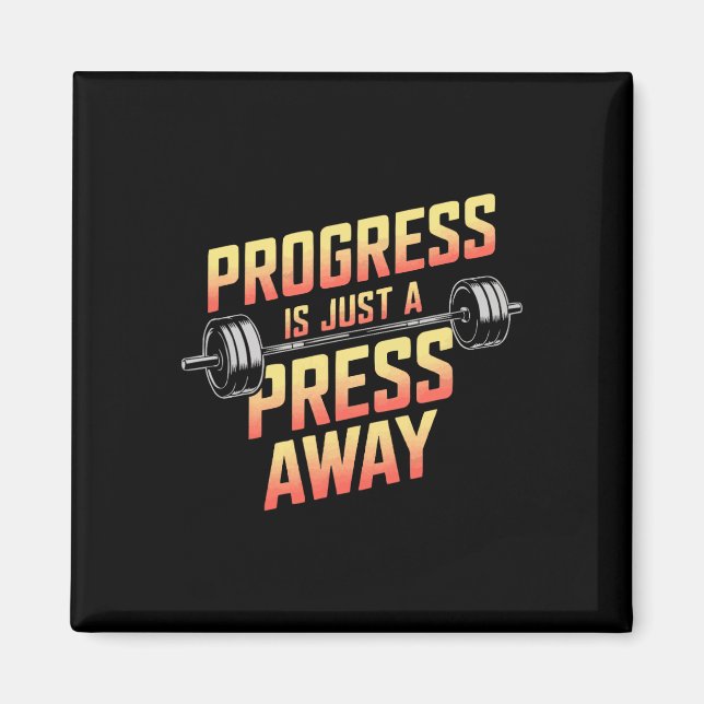 Bench Press Exercise Bodybuilding Fitness Workout  Magnet (Front)